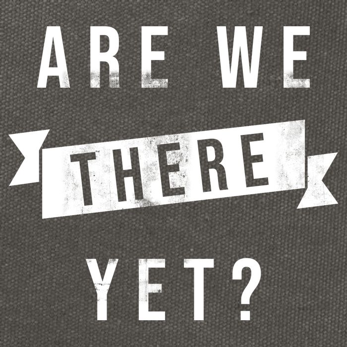 Are We There Yet Travel Road Trip Cotton Canvas Backpack