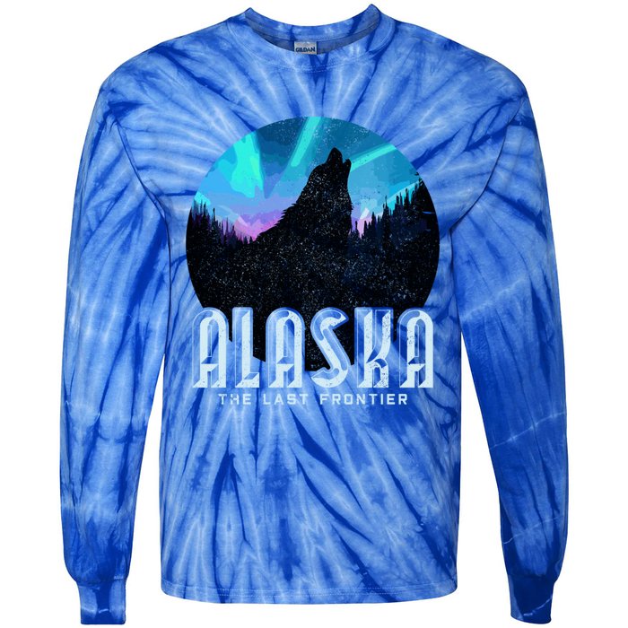 Alaska Wolf The Last Frontier Nature Souvenir Gift Cute Gift Tie-Dye Long Sleeve Shirt