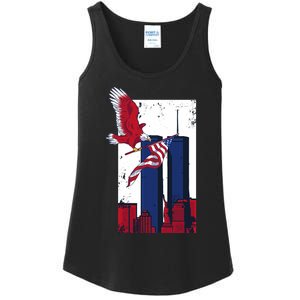 America World Trade Never Forget Ladies Essential Tank