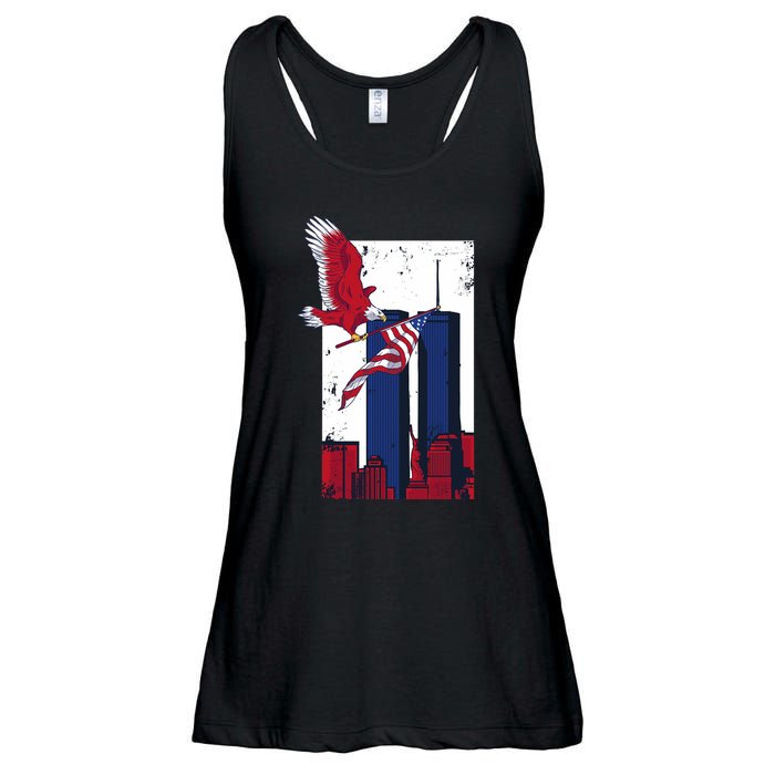 America World Trade Never Forget Ladies Essential Flowy Tank