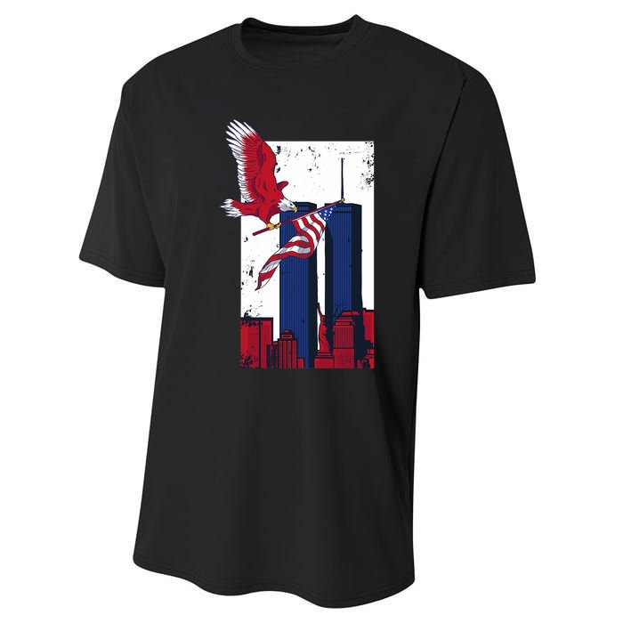 America World Trade Never Forget Performance Sprint T-Shirt