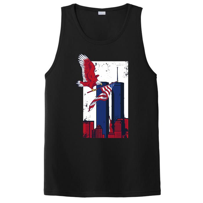 America World Trade Never Forget PosiCharge Competitor Tank