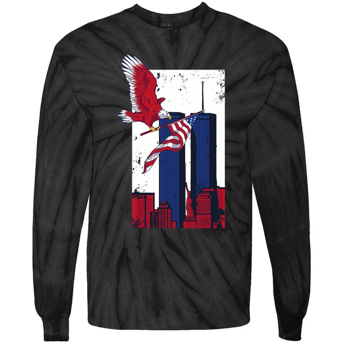 America World Trade Never Forget Tie-Dye Long Sleeve Shirt