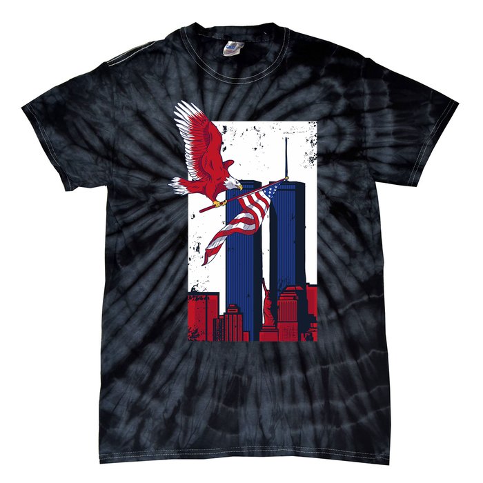 America World Trade Never Forget Tie-Dye T-Shirt