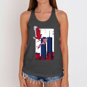 America World Trade Never Forget Women's Knotted Racerback Tank