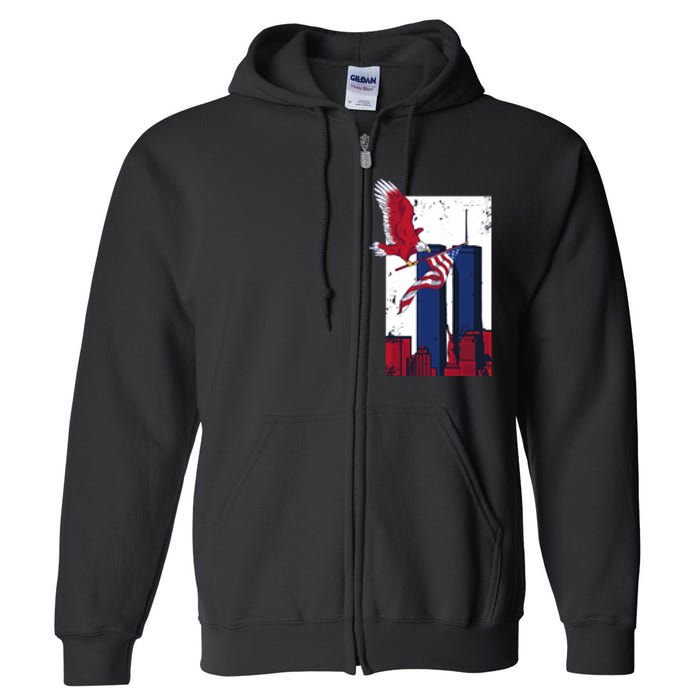 America World Trade Never Forget Full Zip Hoodie