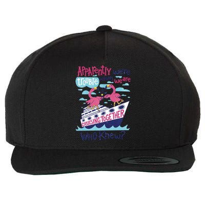 Apparently Were Trouble When We Are Cruising Together Cute Gift Wool Snapback Cap