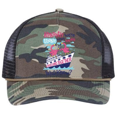 Apparently Were Trouble When We Are Cruising Together Cute Gift Retro Rope Trucker Hat Cap