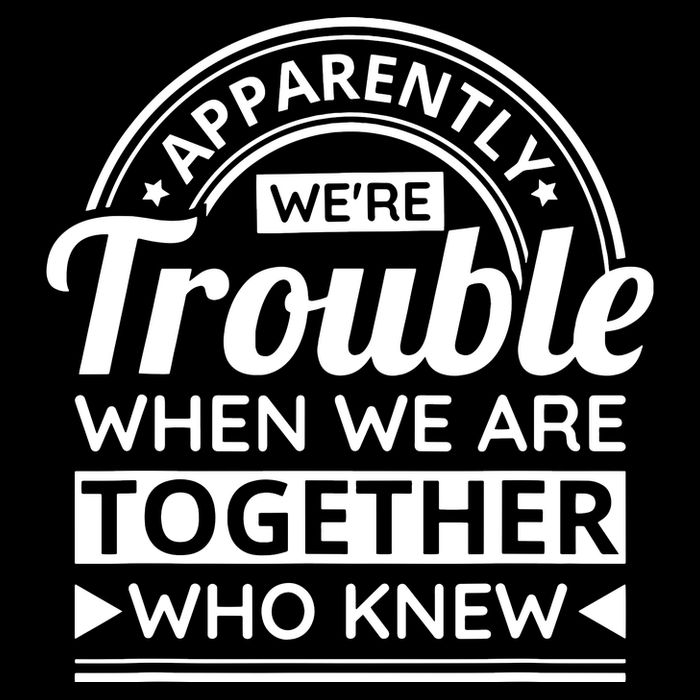 Apparently Were Trouble When We Are Together Who Knew 7-Panel Snapback Hat