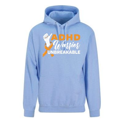 Adhd Warrior Unbreakable Embrace Neurodiversity Gift Unisex Surf Hoodie