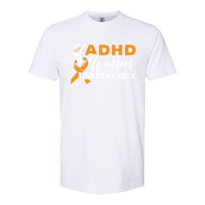 Adhd Warrior Unbreakable Embrace Neurodiversity Gift Softstyle CVC T-Shirt