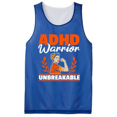 Adhd Warrior Unbreakable Nuerodiversity Think Differently Gift Mesh Reversible Basketball Jersey Tank