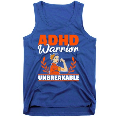 Adhd Warrior Unbreakable Nuerodiversity Think Differently Gift Tank Top