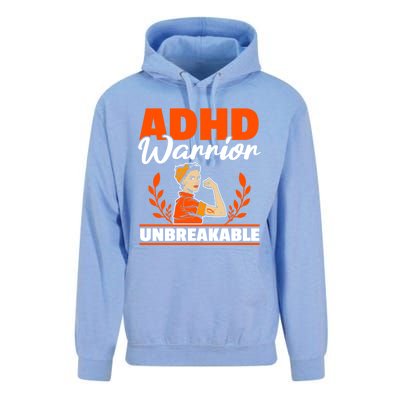 Adhd Warrior Unbreakable Nuerodiversity Think Differently Gift Unisex Surf Hoodie