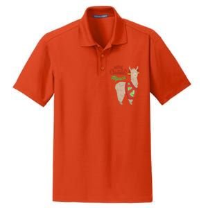 Alpaca With Ugly Christmas Dry Zone Grid Polo