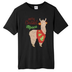 Alpaca With Ugly Christmas Tall Fusion ChromaSoft Performance T-Shirt