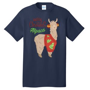 Alpaca With Ugly Christmas Tall T-Shirt