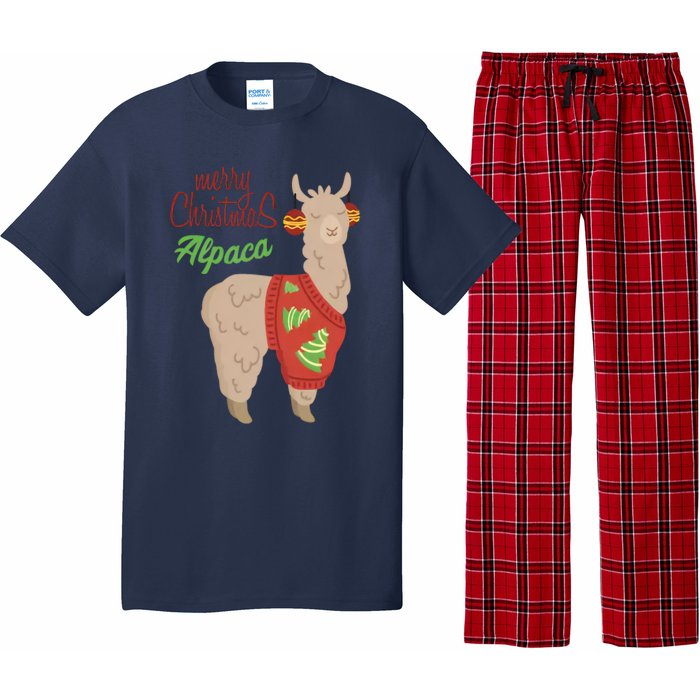 Alpaca With Ugly Christmas Pajama Set