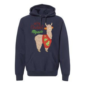 Alpaca With Ugly Christmas Premium Hoodie