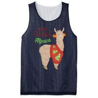 Alpaca With Ugly Christmas Mesh Reversible Basketball Jersey Tank