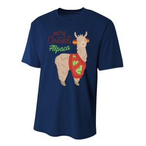 Alpaca With Ugly Christmas Performance Sprint T-Shirt