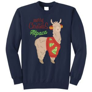 Alpaca With Ugly Christmas Tall Sweatshirt