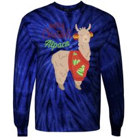 Alpaca With Ugly Christmas Tie-Dye Long Sleeve Shirt