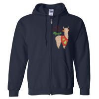 Alpaca With Ugly Christmas Full Zip Hoodie