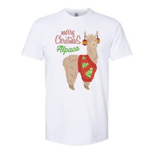 Alpaca With Ugly Christmas Softstyle CVC T-Shirt