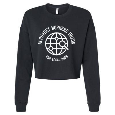 Alphabet Workers Union Cropped Pullover Crew