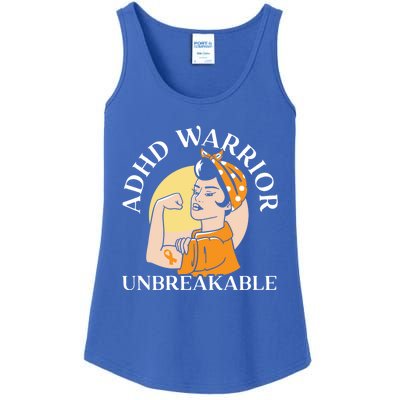 Adhd Warrior Unbreakable Embrace Neurodiversity Gift Ladies Essential Tank