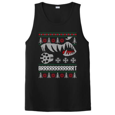 A10 Warthog Ugly Xmas Sweater Style Fighter Jet Usaf Gift PosiCharge Competitor Tank