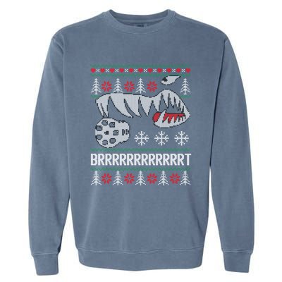 A10 Warthog Ugly Xmas Sweater Style Fighter Jet Usaf Gift Garment-Dyed Sweatshirt