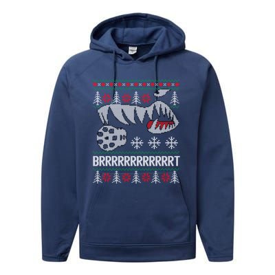 A10 Warthog Ugly Xmas Sweater Style Fighter Jet Usaf Gift Performance Fleece Hoodie