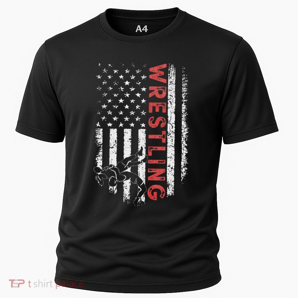 American Wrestling US Flag Wrestling For Wresters Performance Shirt