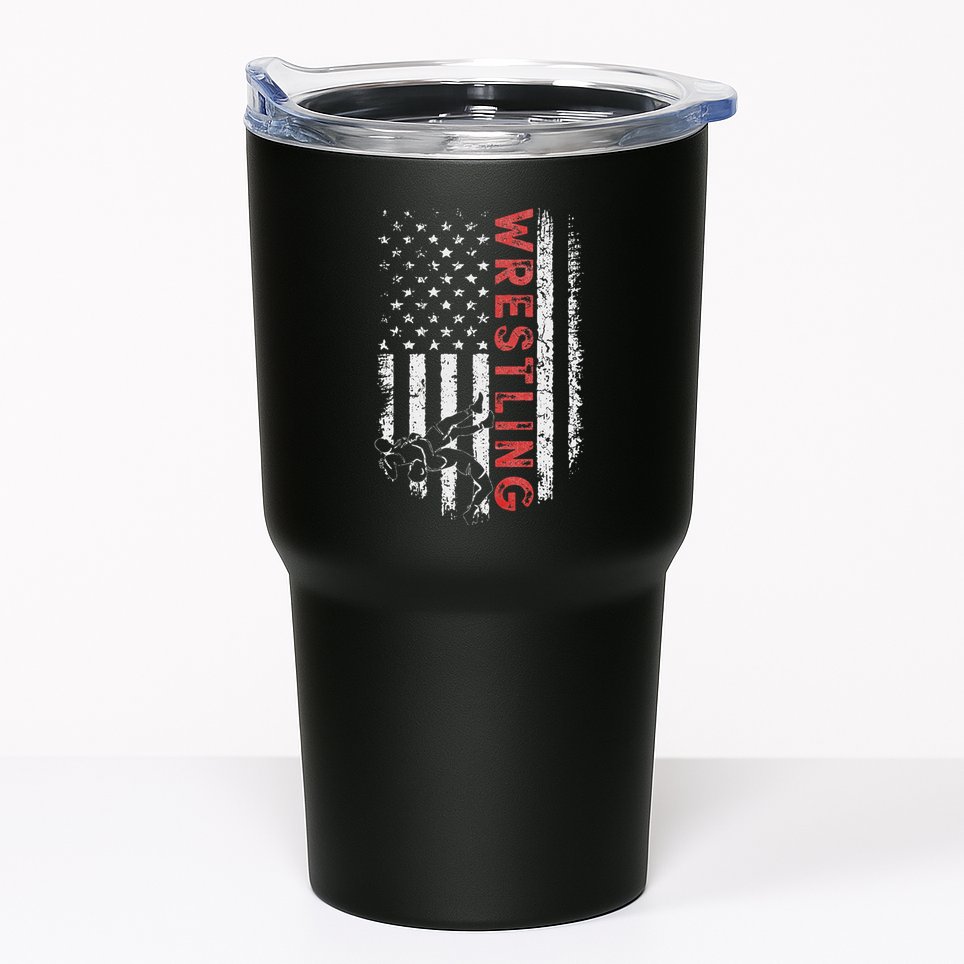 American Wrestling US Flag Wrestling For Wresters Tumbler