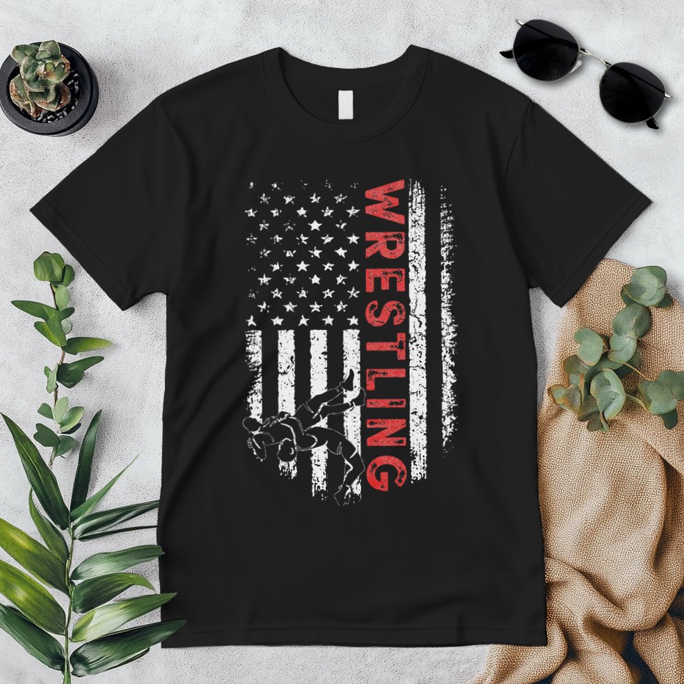 American Wrestling US Flag Wrestling For Wresters Premium T-Shirt