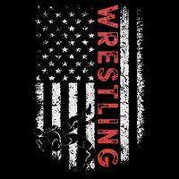 American Wrestling US Flag Wrestling For Wresters Women's V-Neck T-Shirt