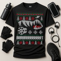 A10 Warthog Ugly Xmas Sweater Style Fighter Jet Usaf Gift Cooling Performance Crew T-Shirt