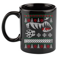 A10 Warthog Ugly Xmas Sweater Style Fighter Jet Usaf Gift 11oz C Handle Ceramic Mug