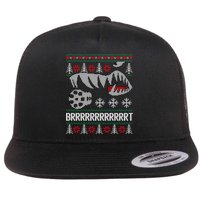 A10 Warthog Ugly Xmas Sweater Style Fighter Jet Usaf Gift Flat Bill Trucker Hat