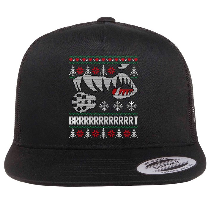 A10 Warthog Ugly Xmas Sweater Style Fighter Jet Usaf Gift Flat Bill Trucker Hat