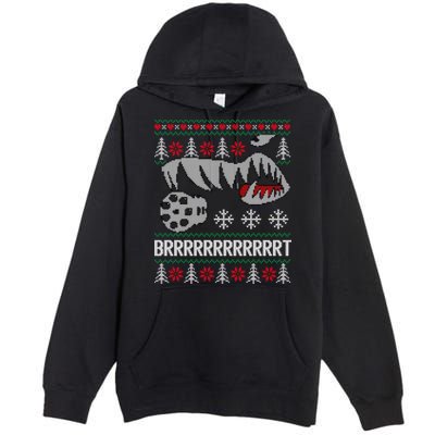 A10 Warthog Ugly Xmas Sweater Style Fighter Jet Usaf Gift Premium Pullover Hoodie
