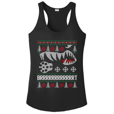 A10 Warthog Ugly Xmas Sweater Style Fighter Jet Usaf Gift Ladies PosiCharge Competitor Racerback Tank