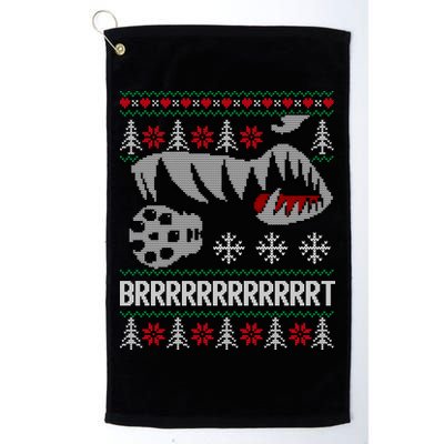 A10 Warthog Ugly Xmas Sweater Style Fighter Jet Usaf Gift Golf Towel