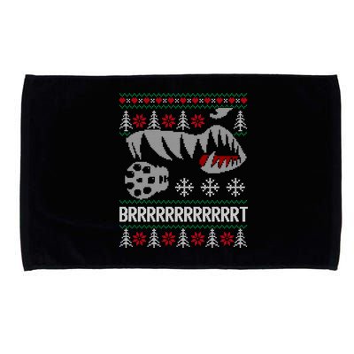 A10 Warthog Ugly Xmas Sweater Style Fighter Jet Usaf Gift Microfiber Hand Towel