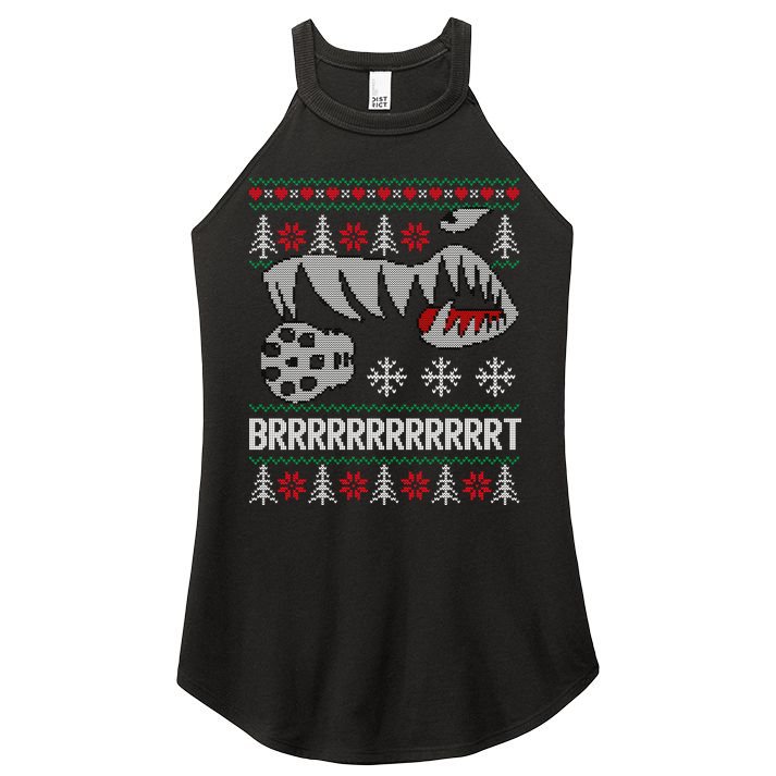 A10 Warthog Ugly Xmas Sweater Style Fighter Jet Usaf Gift Women's Perfect Tri Rocker Tank