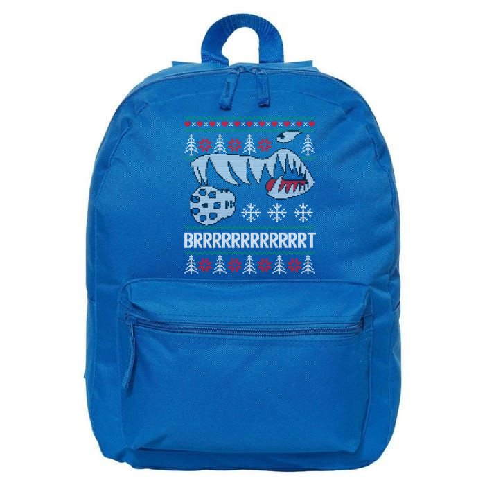 A10 Warthog Ugly Xmas Sweater Style Fighter Jet Usaf Gift 16 in Basic Backpack