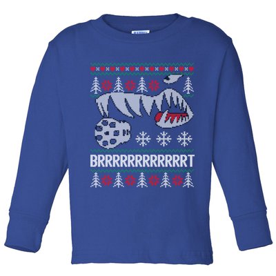 A10 Warthog Ugly Xmas Sweater Style Fighter Jet Usaf Gift Toddler Long Sleeve Shirt