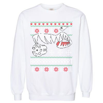 A10 Warthog Ugly Xmas Sweater Style Fighter Jet Usaf Gift Garment-Dyed Sweatshirt